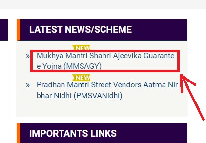 Mukhya Mantri Shahri Ajeevika Guarantee Yojna (MMSAGY)